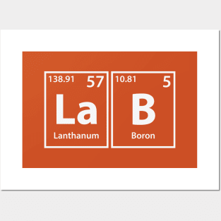 Lab (La-B) Periodic Elements Spelling Posters and Art